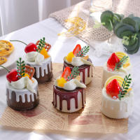 6PCS/Set Modelo De Pastel Artificial Para Decoración De Bodas Y Fiestas Profesional Simulación De Postres En PVC Tamaño 2.75'' - details 1