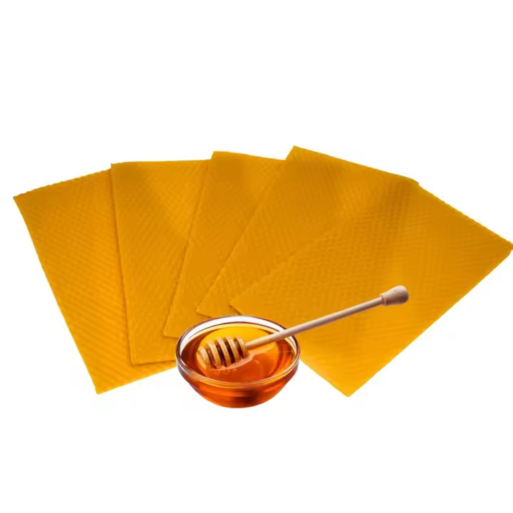Láminas de cera de Abeja para hacer velas de miel y manualidades - DECEVI - 105 Gramos o 215 Gramos aproximadamente - 100% Cera de Origen Español - Apicultores locales - 1
