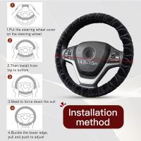 Cubierta De Volante De Coche Universal 37-39cm Invierno Suave Cálido Plush Decoración Interior Automóvil Accesorios - details 0
