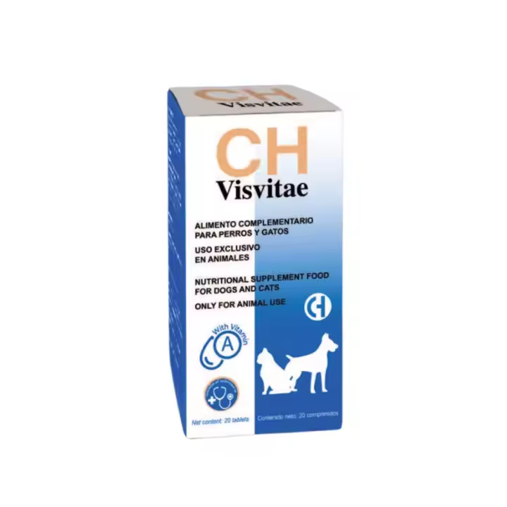 Visvitae 20 comprimidos producto diseñado para el cuidado ocular de perros y gatos Chemical Ibérica - 1