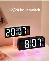 Reloj De Alarma Digital LED 7'' Con Dimmer De Brillo Tres Niveles Dual Alarme Temporizador Fecha Luz Nocturna Para Dormitorios Estilo Moderno Material Plástico - details 7