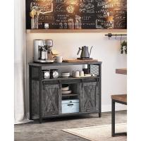 Armario de cocina, elegancia rústica para tus festines, diseño en madera marrón con puertas de correderas y paneles de malla, versátil y funcional, ¡descubre la calidez en cada rincón! - details 9