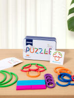 Juguete Educativo Para Niños Madera Creativa Juego De Palos Y Anillos Montessori Alineación De Formas Y Colores Desarrollo Motor Fine - details 0