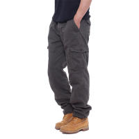 Pantalones Cargo Hombre FGKKS Con Multiple Bolsillos Y Cierre De Cremallera Algodón Puro Pantalones Rectos Casuales De Color Sólido Para Construcción - details 4