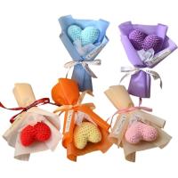 Mini Bouquet De Flores De Hilo Hecho a Mano En Forma De Corazón Regalo Romántico Para Día De San Valentín Y Día De La Madre Decoración De Escritorio - details 5