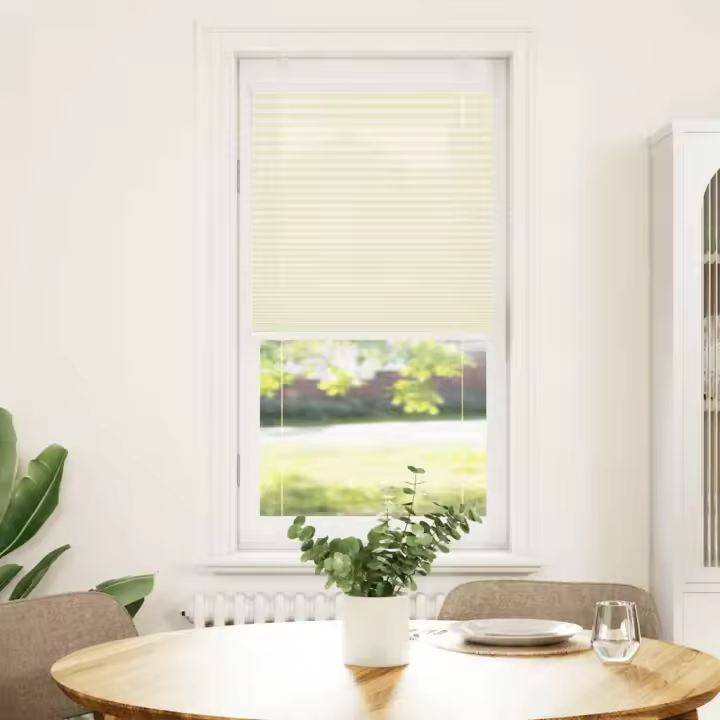 Estor Plisado crema 55x150 cm Tela Ancho 54,4 cm Poliéster - 1
