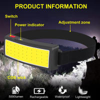 Potente Linterna De Corbata Recargable COB LED Farol De Exterior Emergencia Lámpara Nocturna Luz De Trabajo Camping Suministros - details 6