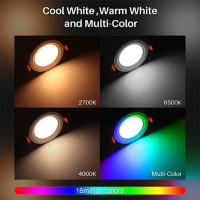 Tuya Inteligente Iluminación Recubierta De 6 Pulgadas Control Con APP Smart Life 12W Alta Brillo Cambio De Color RGBCW Dimmer Downlight - details 7