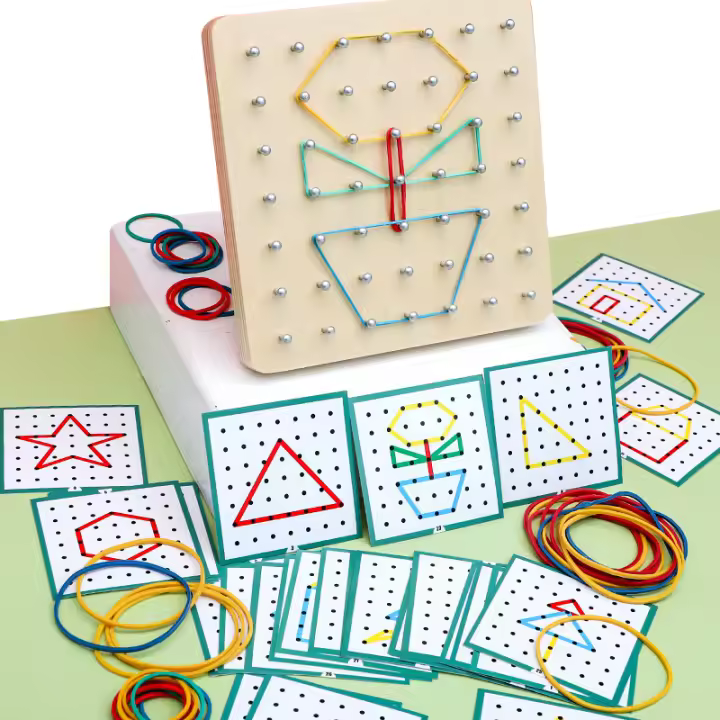 Juguete Educativo Montessori De Madera Con Puzle Geométrico Para Niños Creativo Y Engañoso Ayuda En El Desarrollo Temprano De La Edad - 1