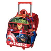 Mochila Carro Los Vengadores 3D Infantil Pequeña, Trolley Los Vengadores 3D, Licencia 100% Oficial, Color Mix, 34 x 26 x 13 cm, Karactermania - Kiglam - details 0