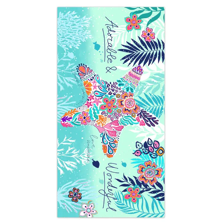 Toalla de playa para vacaciones, natación y surf, súper absorbente, de secado rápido, de microfibra estampada. - 1