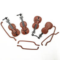 Guitarra Clásica Y Violín Modelos Musicales Para Muñecas De Casa De Muñecas 1/12 Material Orgánico Origien China - details 2
