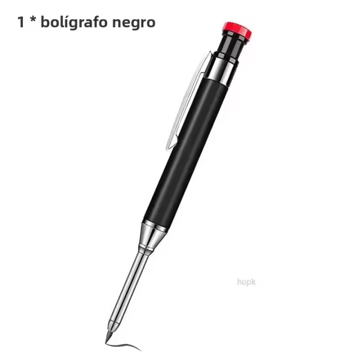 Set De Lápices Mecánicos De Metal Para Carpinteros Con Afilador Integrado Y Líneas De Recambio Herramientas De Dibujo Y Marcado Profundo - 1