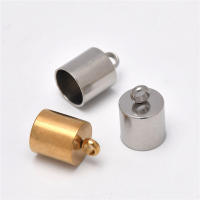 10Pcs De Acero Inoxidable Capas De Borracha Para Cables 2-10mm Con Anillo Para Hebillas Y Trenzas De Cuero Para Fabricación De Joyas DIY - details 5