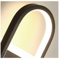 Aplique de pared interior moderno HECHO DE Hierro y silicona fácil, 16W 900LM 220V, para Salón/dormitorio/pasillo/Balcón-Aplique LED Negro - details 3