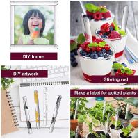 20Pcs Bastones De Helado Reutilizables Claros Para Manualidades DIY En Verano Rosa Oro Hechos De Acrílico Para Hogar - details 5