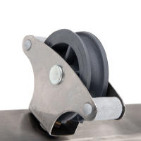 Tendedero Fijo de Pared Cofan con Forma de Escuadra de Dos Piezas | Incluye 3 Poleas | Acero Inoxidable AISI 304 | Medidas 36,5 X 9,5 Cm - details 2