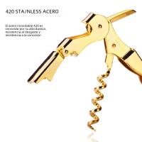Abrepuertas De Acero Inoxidable Para Vino Con Doble Bisagra Profesional Para Restaurantes Y Barmen Abrebotellas De Cerveza - details 24