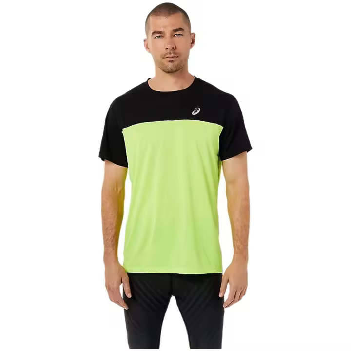 Camiseta de Manga Corta Asics Race para hombre en color verde - 1