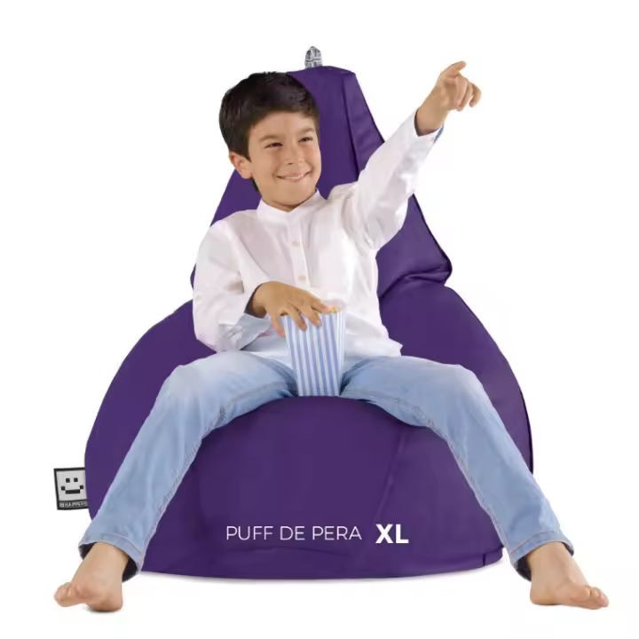 Puff Pera Polipiel Lila HAPPERS - Cómodo, ligero y resistente. Make it Happers® - 1