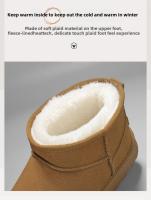 Botas De Invierno Elegantes Para Mujer Botas De Rodilla Y Tobillo Con Diseño De Luna Botas De Cuero Artificial Suela De Goma Talla Verdadera Para Adultos - details 8