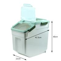 DZL contenedor de plástico para comida pienso para mascota con Ruedas  36.50L tapa desmontable y hermetico (ancho 22cm x alto 41.50cm x largo 40cm) - details 5