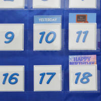Calendario De Pared Para Clase Con Tablero De Bolsillos Y Tablero De Clima 25.75x33.75in Incluye 117 Tarjetas Herramienta Docente - details 3