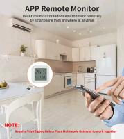Sensor De Temperatura Y Humedad Zigbee Tuya Con Pantalla LCD Mini Control Remoto Por App Herramienta De Medición Digital - details 4