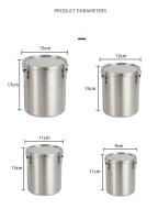 Tanque De Almacenamiento De Acero Inoxidable Con Escala Tanque Sellado Para Alimentos Gran Capacidad Para Cereal Té Café - details 5