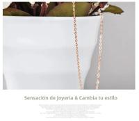 Collar De Plata Esterlina S925 Moda Temperamento Para Mujeres 18 Pulgadas Cadena Cruzada Joyería O-Chain Bohemia - details 2
