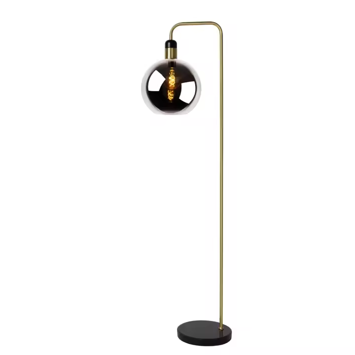 Lucide JULIUS - Lámpara de suelo - Ø 28 cm - 1xE27 - Ahumado - 1