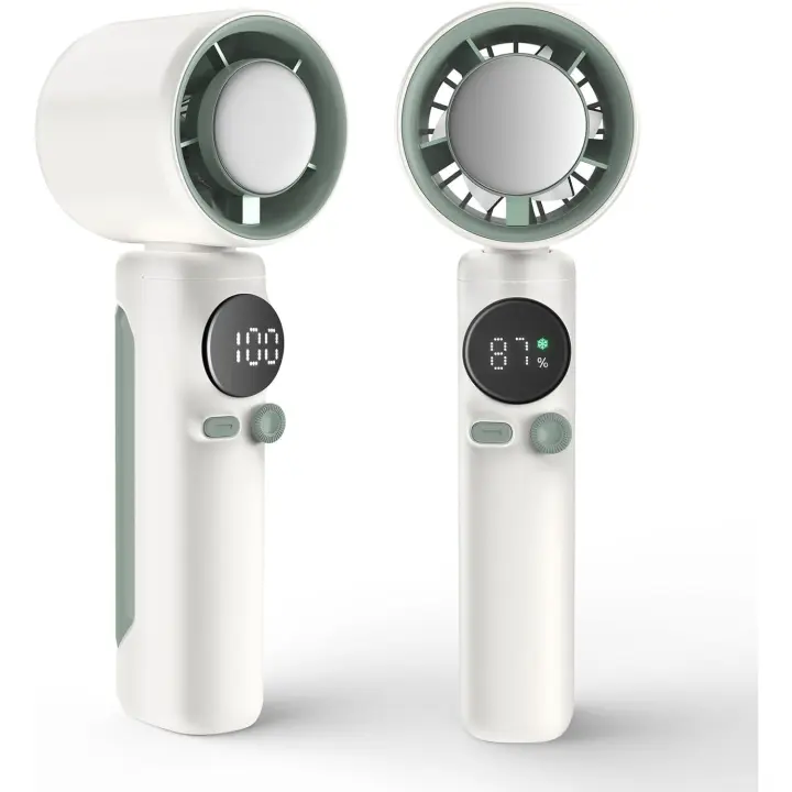 Portátil de Mano Recargable, Mini Ventilador Turbo, Ventilador de Mano Con Batería de 4000mah, Refrigeración, Velocidad Ajustable (1-100), Adecuado para Viajes y Exteriores - 1