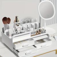 Caja De Almacenamiento Para Maquillaje Con Cajones Gran Capacidad De Cosméticos Y Cuidado De La Piel Para Dormitorio Mesa De Vestir - details 1