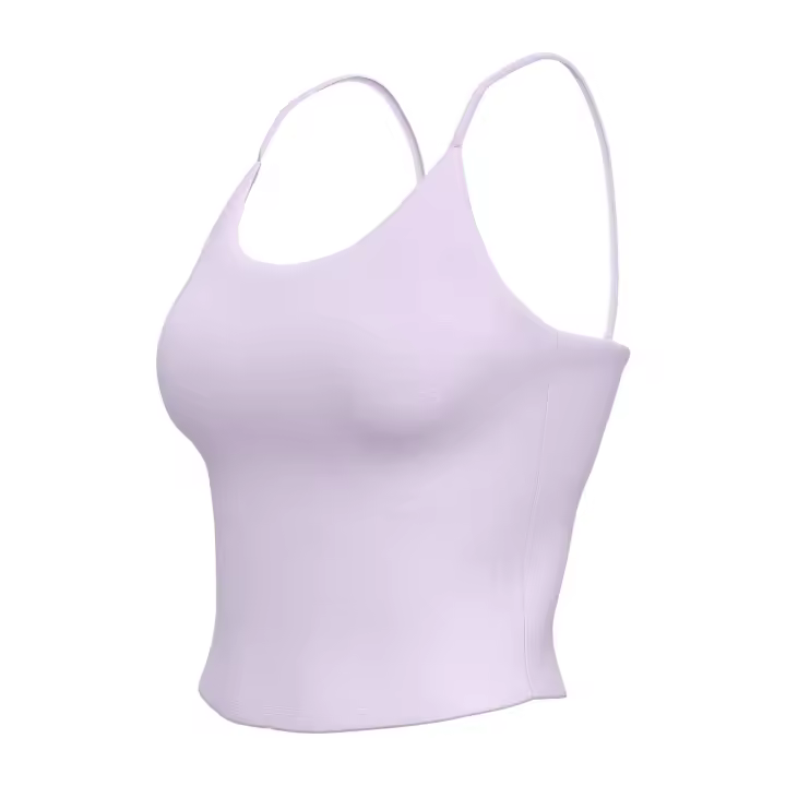 Hermoso sujetador de yoga dos en uno con tirantes para la espalda, chaleco de fitness con tirantes tipo tubo para mujer - 1