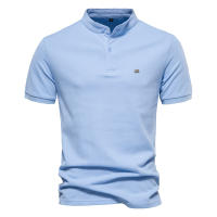 Primavera y verano nuevo estilo de algodón puro cuello alto deportes tops para hombres tamaño europeo POLO camisa casual para hombres bordados de manga corta T - details 1