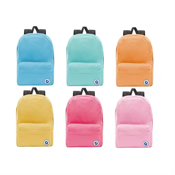 Mochila Bismark Básica Colores Pastel Surtidas 29x11x39 Cms - 1