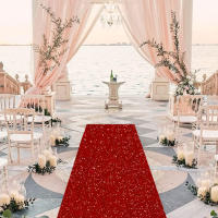 Carpetilla De Fiesta Plateada No Tejida Para Bodas Cumpleaños Navidad Agradecimientos Al Aire Libre Accesorios Banquete Pasillo - details 17