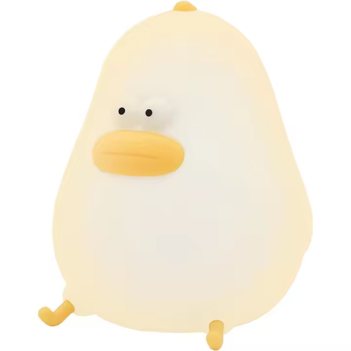 Luz de noche para niños, lámpara de pollito con temporizador con sensor táctil, luces cálidas de silicona recargables - 1