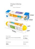 Juguete De Madera Para Bebé 1PC Torre De Bloques De Alineación En Forma De Animales Juguete De Ejercicio Para Coordinación Montessori Regalo Para Niños - details 15