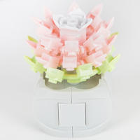 Bloques De Construcción DIY MOC Plantas Succulentas Cactus Gypsophila Bonsái Jardín Modelo Romántico Para Niños Kit De Juguetes - details 12