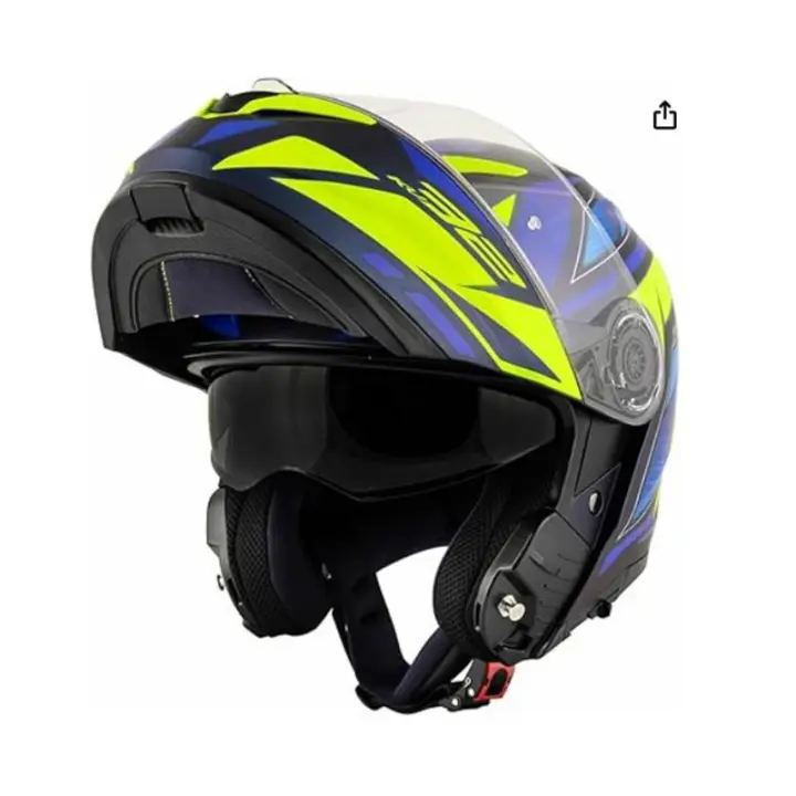 Casco modular Kappa KV32 Orlando P/J Strong Azul Amarillo - 1