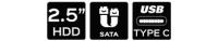 UNYKAch Caja Externa Disco Duro HDD 2.5" Conexión USB C para SATA, Serial ATA II, Serial ATA III - details 0