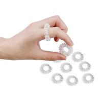 Set De 9 Piezas De Anillos Y Pulseras De Acupresión Para Masaje De Mano Y Muñeca Alivio Del Dolor Sensorial Espinoso Tamaño Medio Pequeño Grande - details 5