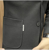Chaqueta De Patoleta Verde Rayada Para Hombre Alta Calidad Moda Senior Primavera Otoño Casual Elegante Para Negocios - details 4