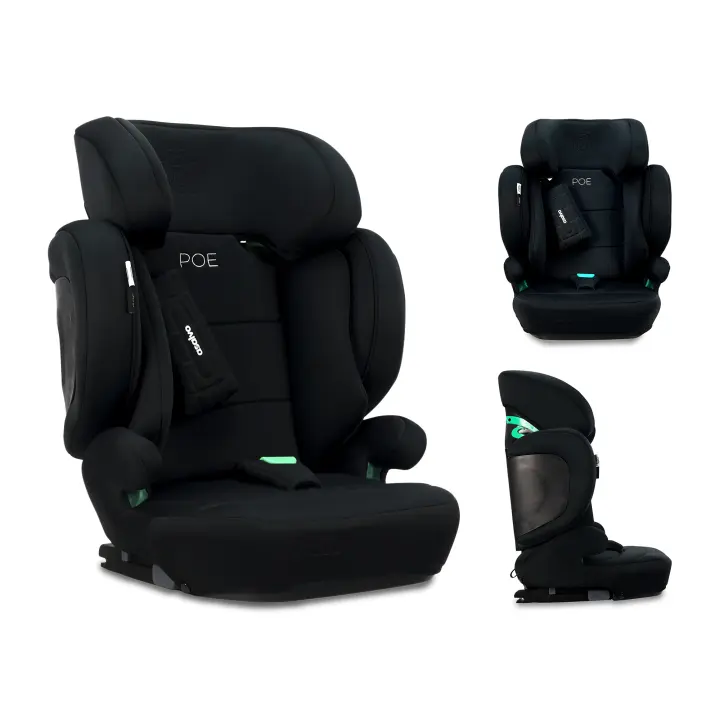 Silla de Auto Asalvo I-Size Poe Fix Negra - Comodidad y Seguridad para tu Hijo/a - 1