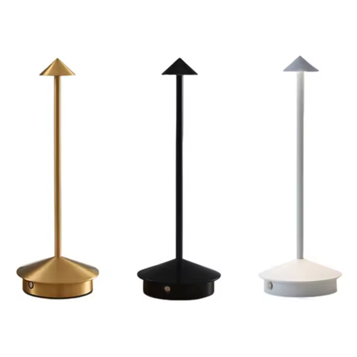 Lámpara De Mesa Recargable LED Sin Cable Nórdica De Lujo Para Dormitorio Restaurante Luz Nocturna Romántica Con Toque - 1