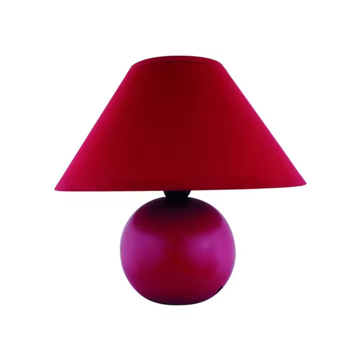 Lampara Mesa Ceramica Cereza E14 Tela ARIEL  RABALUX - 1
