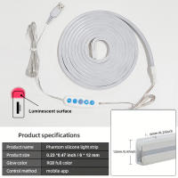 Tira De LED Neón MeRGBW 5V 3/2/1M Luz De Silicona Para Decoración De Pared Y Habitaciones Control Remoto APP DIY Rastreo De Sueños Colorido - details 11