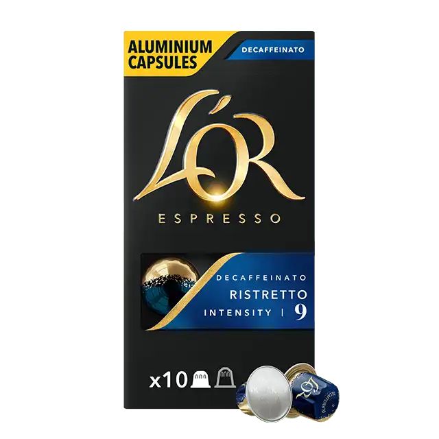 Pack de 5 - L'Or Espresso Café descafeinado Ristretto intensidad 9 - 50 cápsulas compatibles con máquinas Nespresso