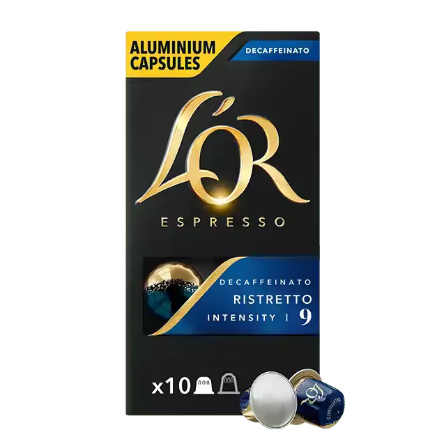 Pack de 5 - L'Or Espresso Café descafeinado Ristretto intensidad 9 - 50 cápsulas compatibles con máquinas Nespresso - 1